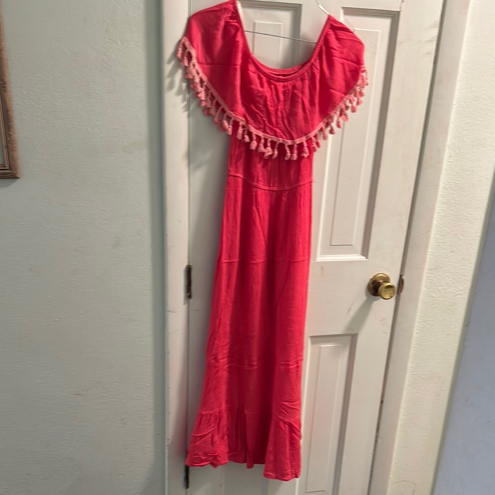 Elegant Pink Off-Shoulder Dress